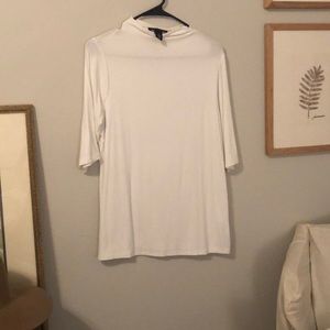 WHBM soft mock neck layering tee